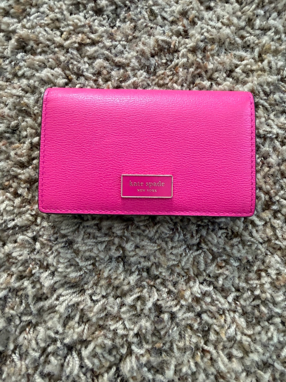 kate spade Bright Pink Leather Long Card Holder Wallet